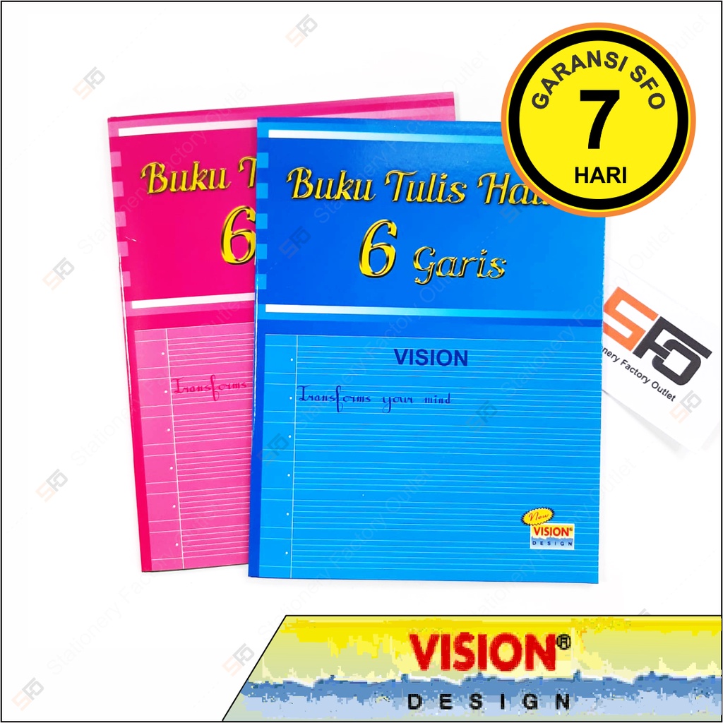 

Buku Tulis Halus 6 Garis isi 38 Satuan - Vision