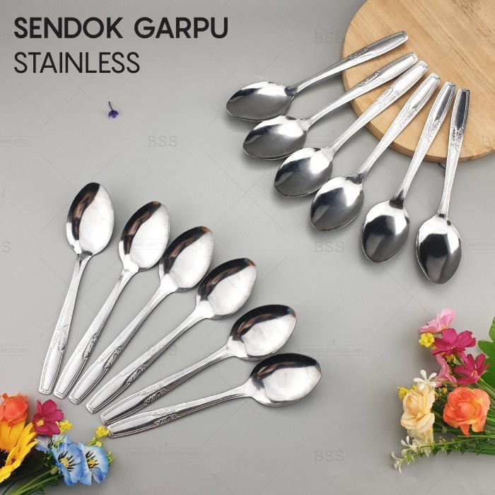 12pcs Sendok Garpu Makan Spoon Fork Stainless Steel Rumah Resto Tebal