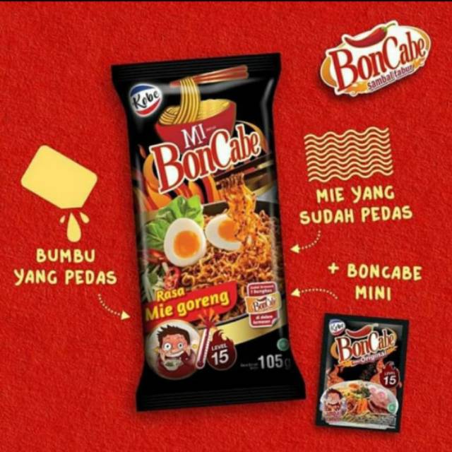 

Mie bon Cabe lvl 15 mie goreng mie pedas 105gr