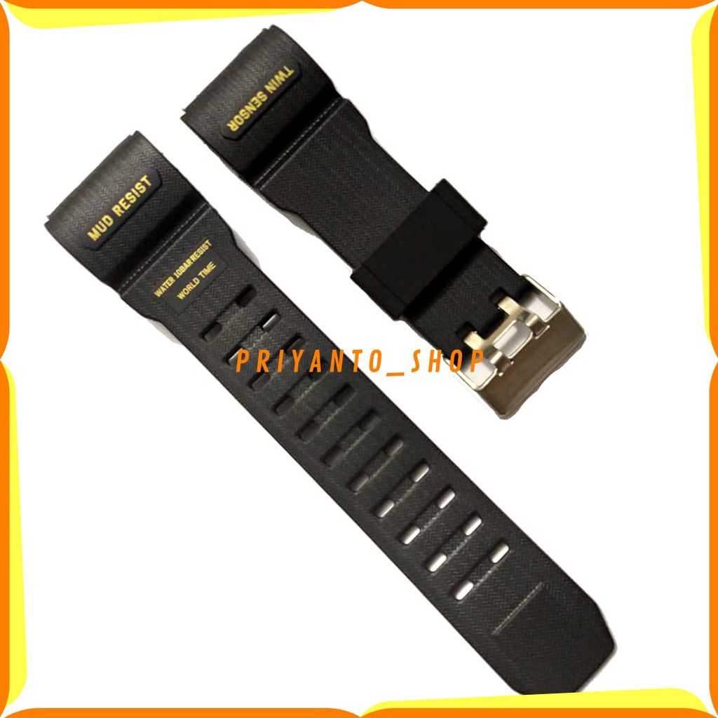 STRAP TALI JAM TANGAN SKMEI 1358 TALI JAM SKMEI 1358 HITAM LIST GOLD