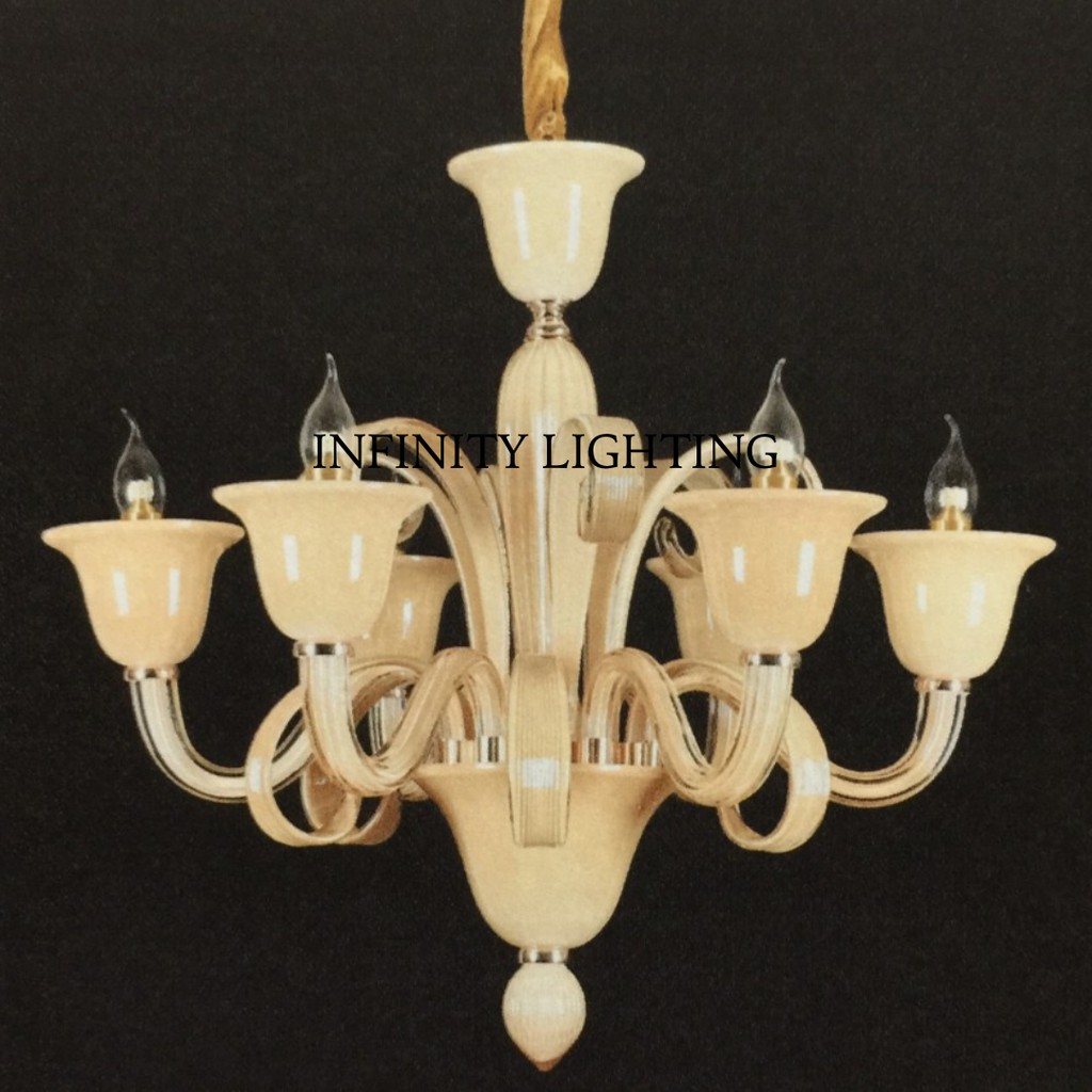 LAMPU GANTUNG HIAS CRYSTAL MEWAH MINIMALIS 6 LAMPU