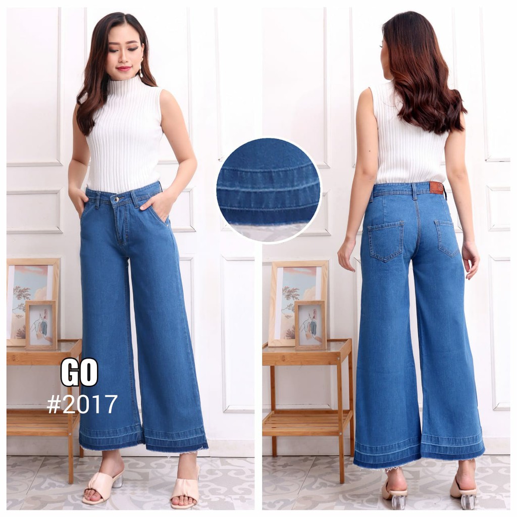 gof CELANA KULOT JEANS WANITA H.A JEANS RAWIS CEWEK