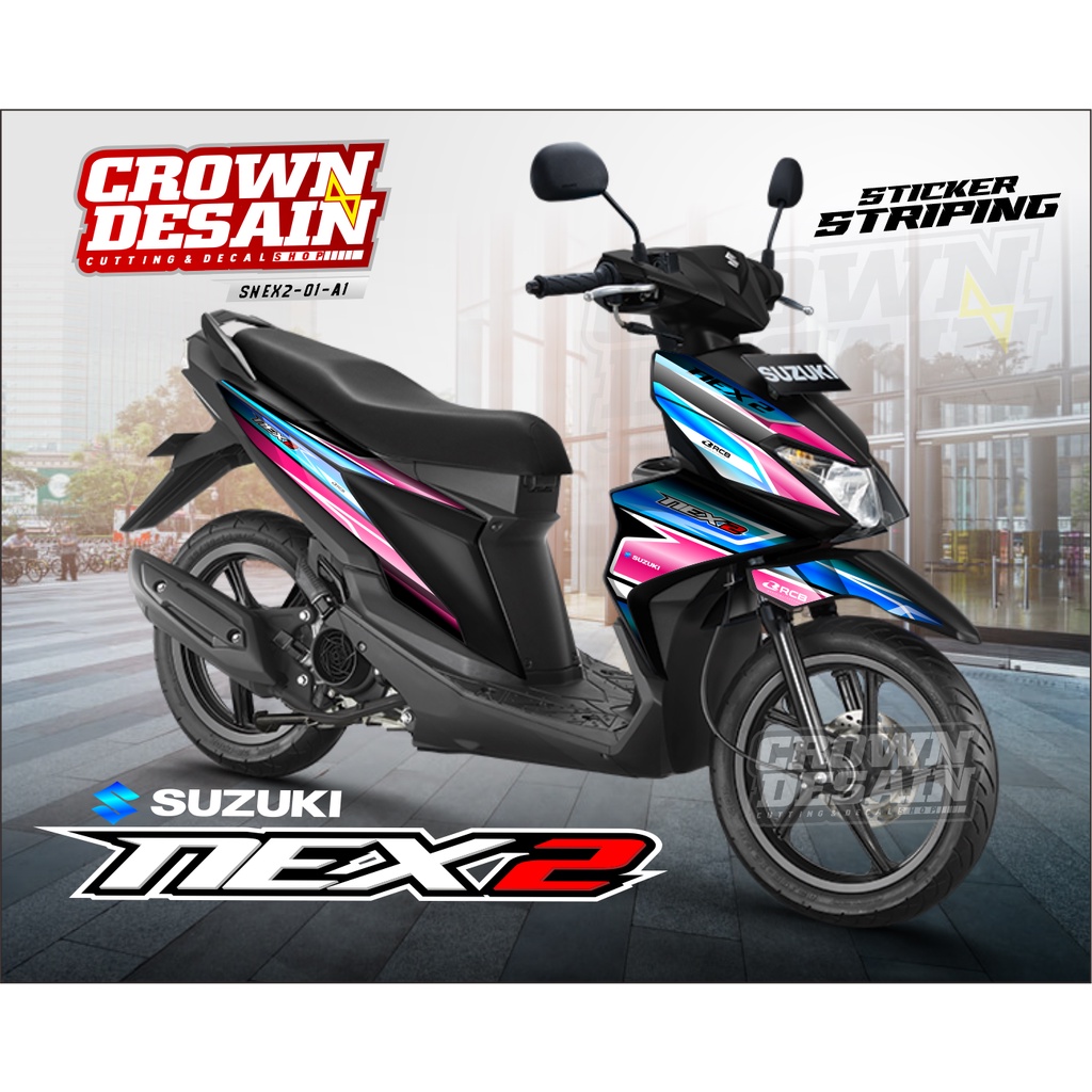 STRIPING SUZUKI NEX2, CUSTOM DESIGN, STIKER STRIPING NEX2