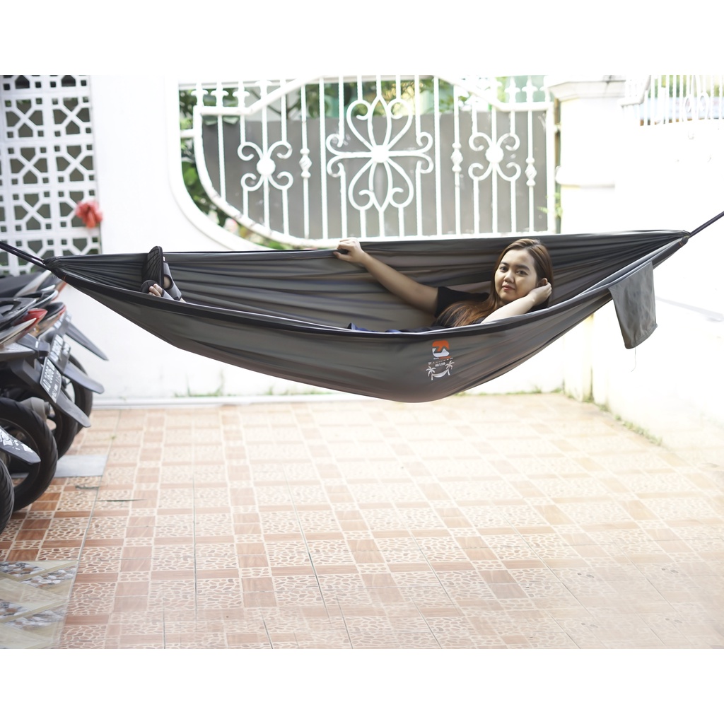 hammock hamok ayunan tidur gantungan tidur cemping hiking outdoor zarventure premium bergaransi