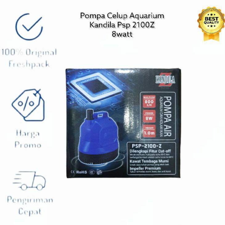 KANDILA PSP 2100-Z 8W FILTER POMPA AIR CELUP KOLAM IKAN AQUARIUM