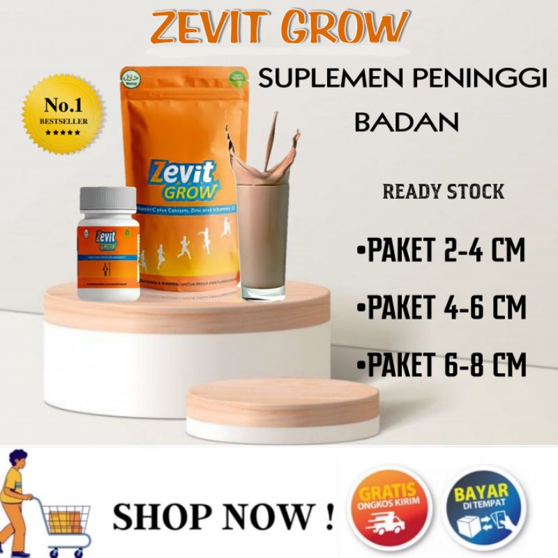 [TERLARIS] ZEVIT GROW PENINGGI BADAN OROGINAL | KAPSUL DAN SUSU | PENAMBAH TINGGI BADAN TERBAIK | ZI