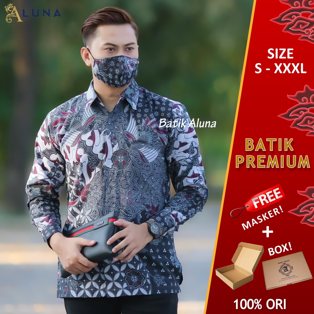 BATIK PREMIUM ALUNA LENGAN PANJANG REGULAR EXCLUSIVE KEMEJA BATIK PRIA PREMIUM SOLO MODERN PCW 106