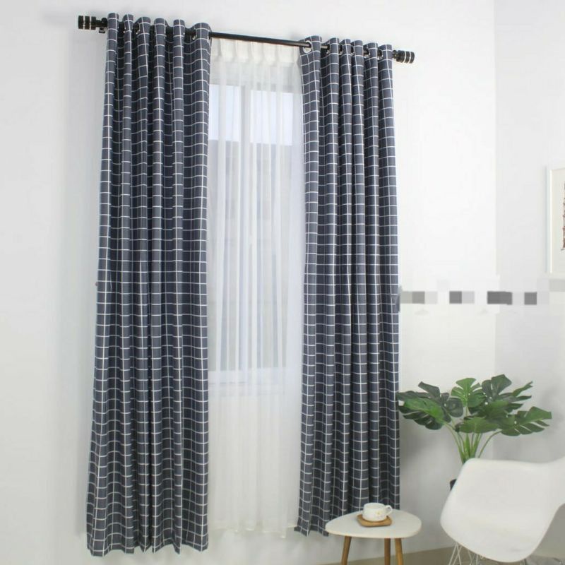 Gorden Jendela Pintu Minimalis Smokring Motif kotak