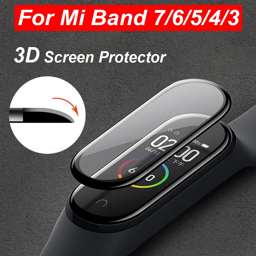 3D Screen Protector for Mi Band 7/6/5/4/3 Protective Film for Xiaomi Miband 3 4 5 6 7 for Xiaomi Miband 6