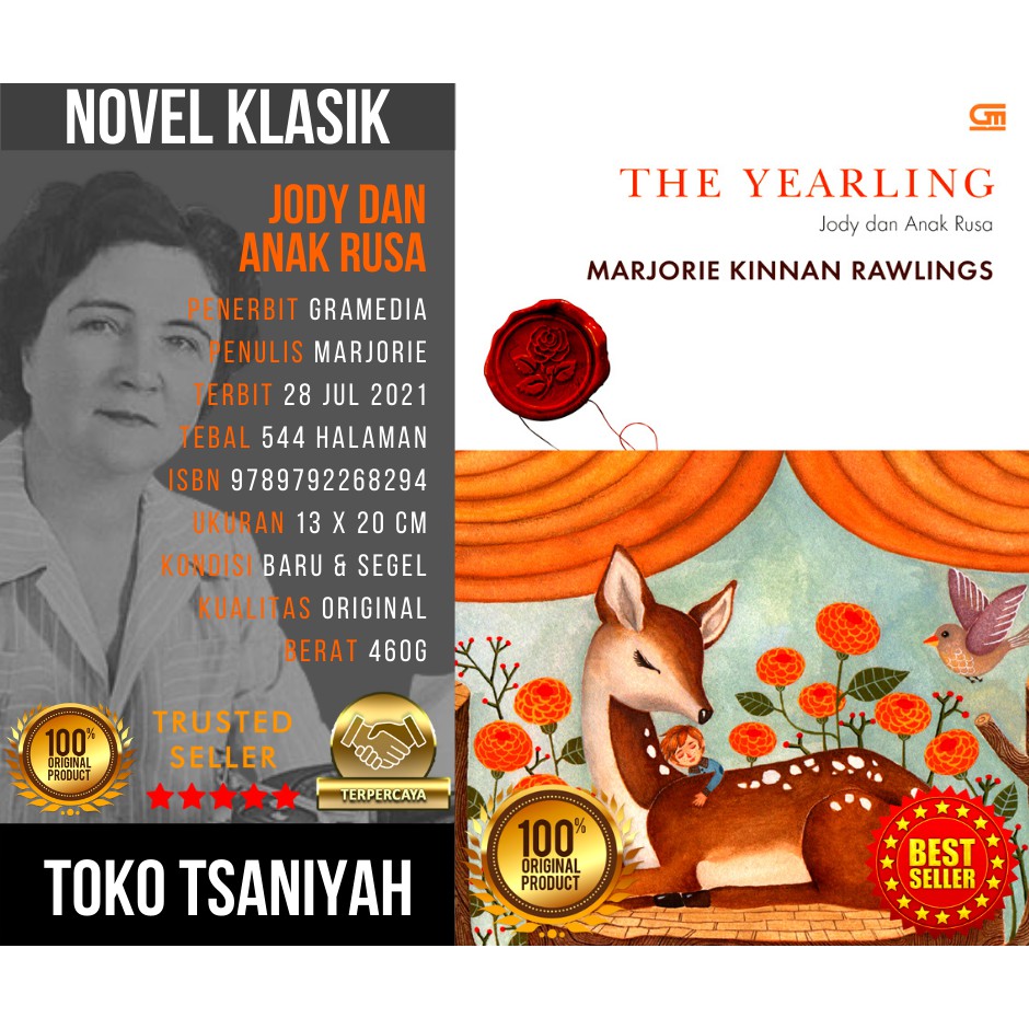 Buku Novel Klasik Jody Dan Anak Rusa The Yearling Marjorie Kinnan Rawlings Novel Misteri Mistery