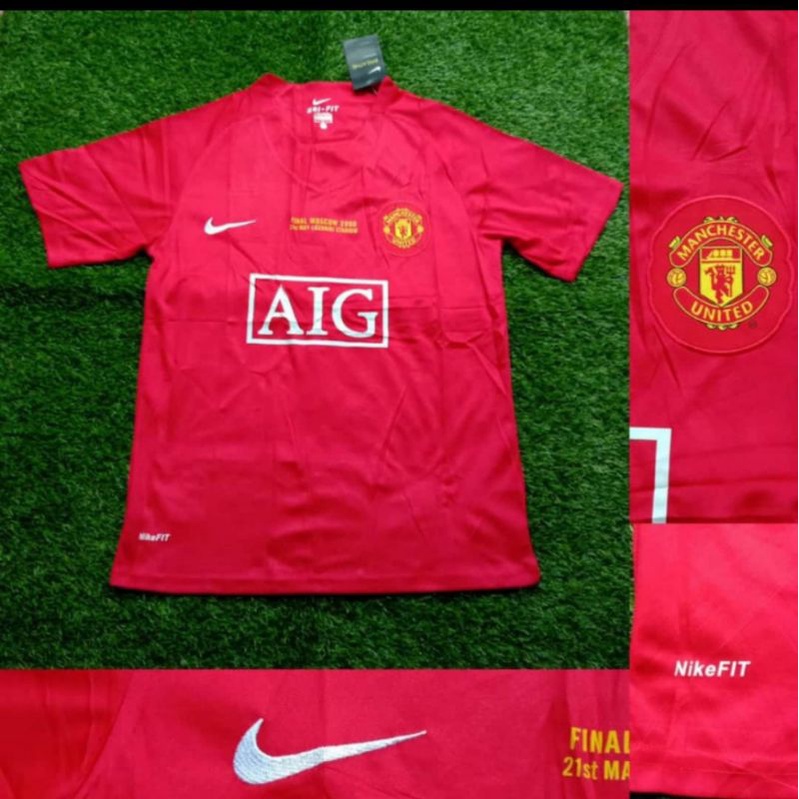 RETRO JERSEY MANCHESTER UNITED HOME FINAL MOSCOW NEW -GRADE ORI