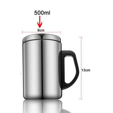TERMOS MUG STAINLESS STEEL GELAS MUG 500ml FREE BUBLE / cangkir kopi teh susu tahan panas dingin es meja kerja nonton drakor ruang tamu kamar tidur ruang kerja memancing camping piknik