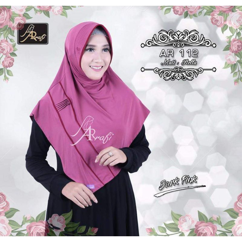 Hijab arrafi AR 112 hijab instan || INAYAHHIJAB-Darkpink