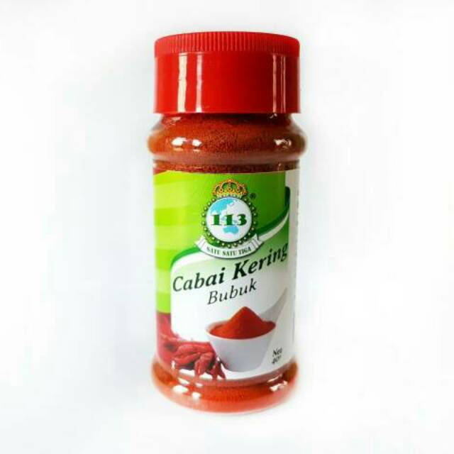 

113 Cabai Bubuk Kering Bumbu Tabur Cabe Chili Pepper 40 gram