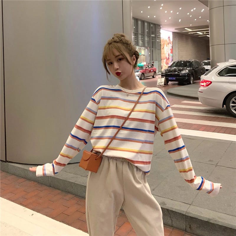 Bess - Kaos Salur Oversize RAINBOW MORENA / Kaos Oversize RAINBOW MORENA White