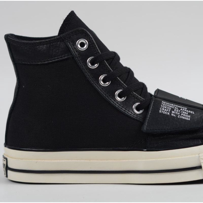 Sepatu Nieghborhood X Converse Chuck Taylor 70s Hi Black White