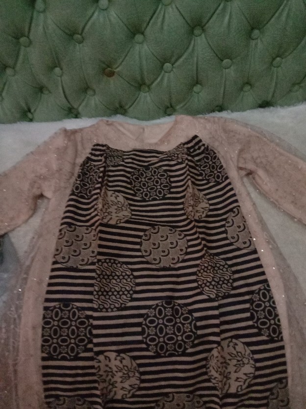 Wou Batik Couple Shofia Estetika Brokat  - Couple Modern Batik Couple Sarimbit Brokat Kebaya - Bs052