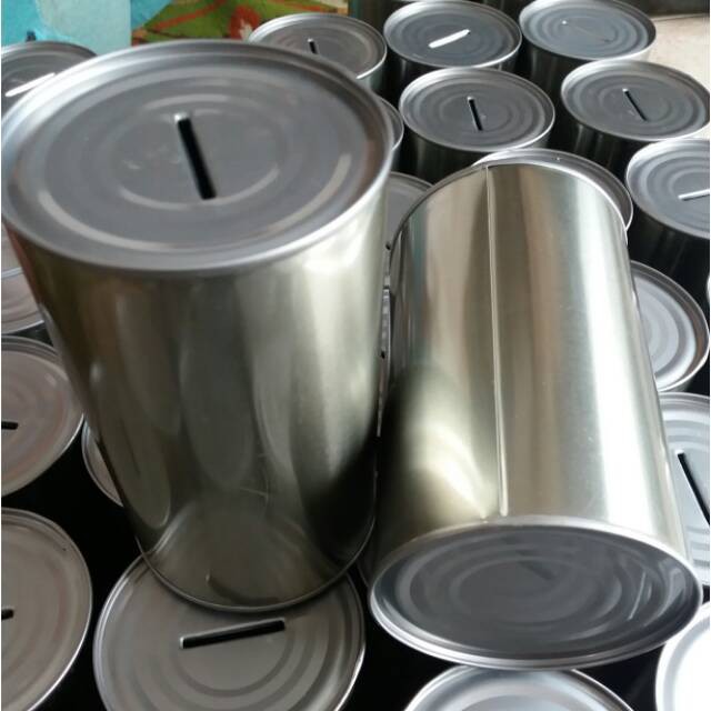 Promo Diskon!! Celengan Kaleng Polos Buka Tutup &amp; Permanen