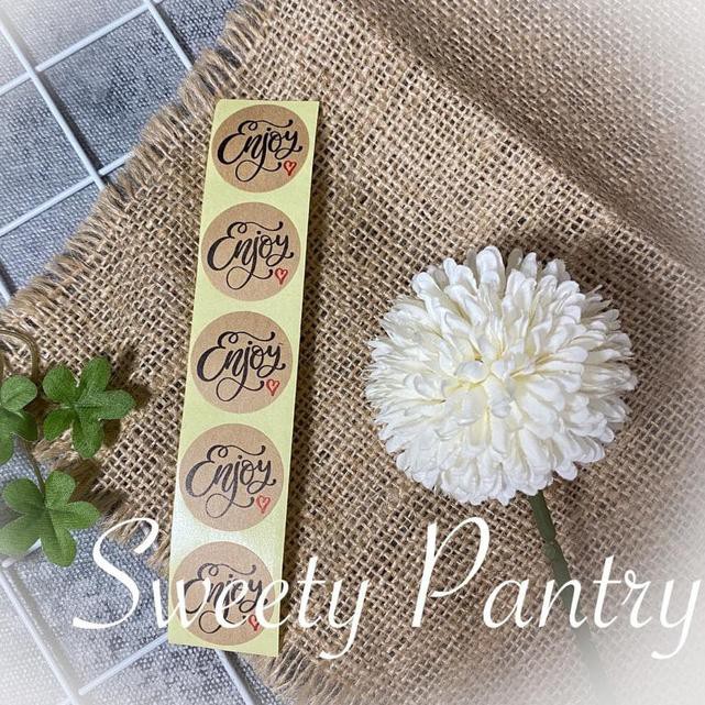 

Ready ✯➡ stiker/sticker Kraft ENJOY (STK-ENJOY) - 500 pcs ayo diorder