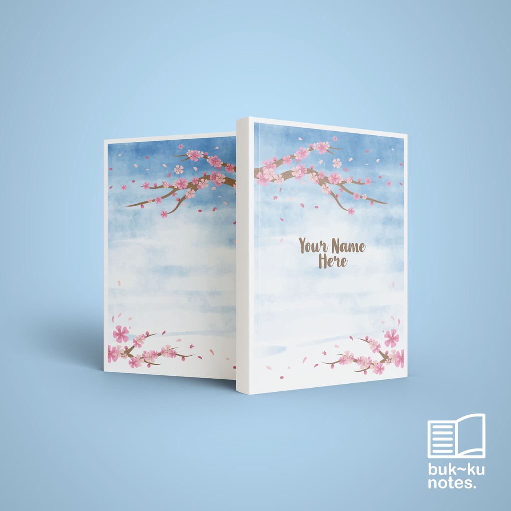 

notebook custom motif sakura jepang