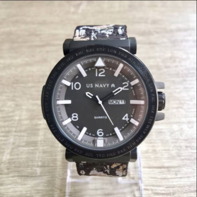 Original US Navy Sport Jam Tangan Pria USN 63638 3BW