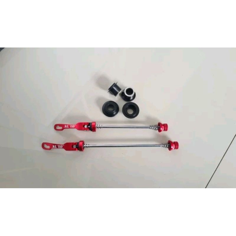 Wheelset XLR8 Hitam Merah 700c Roadbike Discbrake Bisa TA 12 &amp; QR Wheelset Road Bike DiscBrake Balap