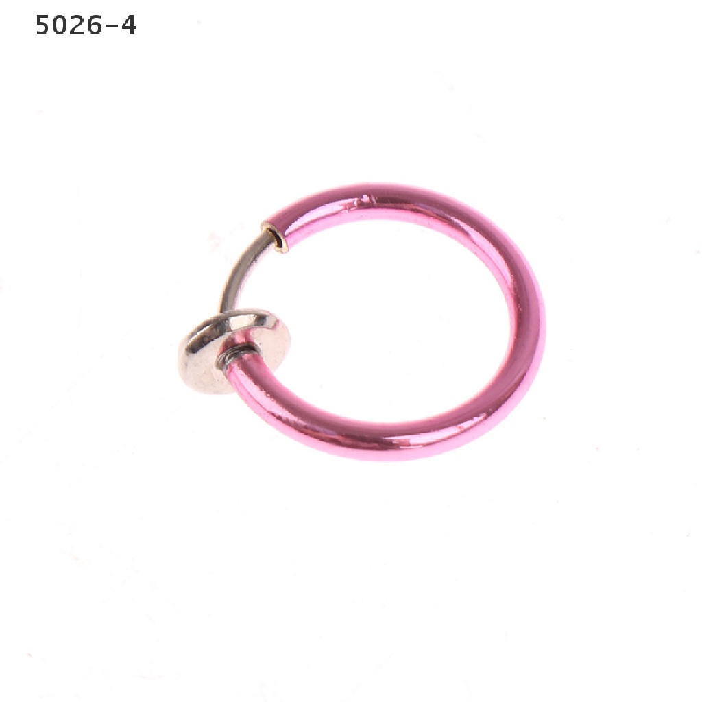 5026-4 Clip Earrings Fake Spring On Nose Clips Ring Stealth Hoop Lip Ring No Piercing 5026-4