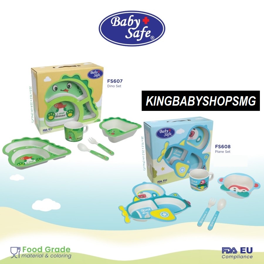 Baby Safe Feeding Set FS607 Dino & FS608 Plane