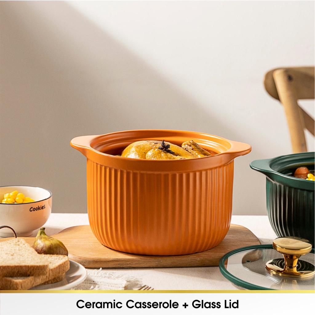 Panci Ceramic Casserole Keramik Korea﻿ Stew Pot Healthy