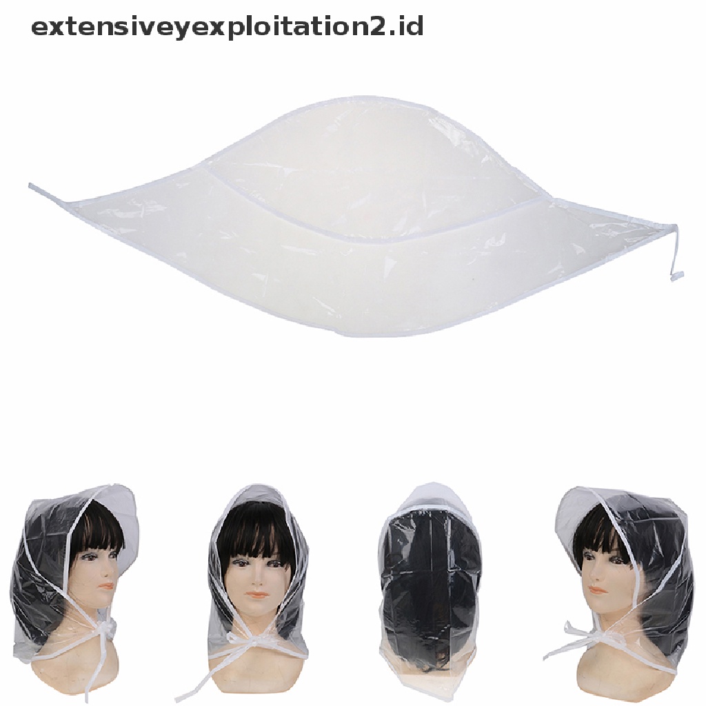 1pc Plastik Bening Bonnet Cap Pelindung