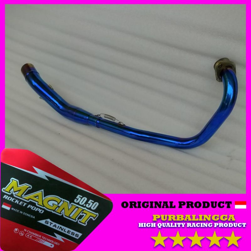 leher header full bending blue Jupiter MX king 150 full bending stainles