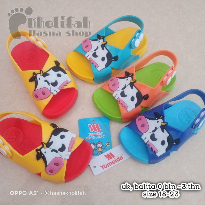 sandal anak Unisex 0bln-3thn karakter lucu sapi imut yumeida A21041xs