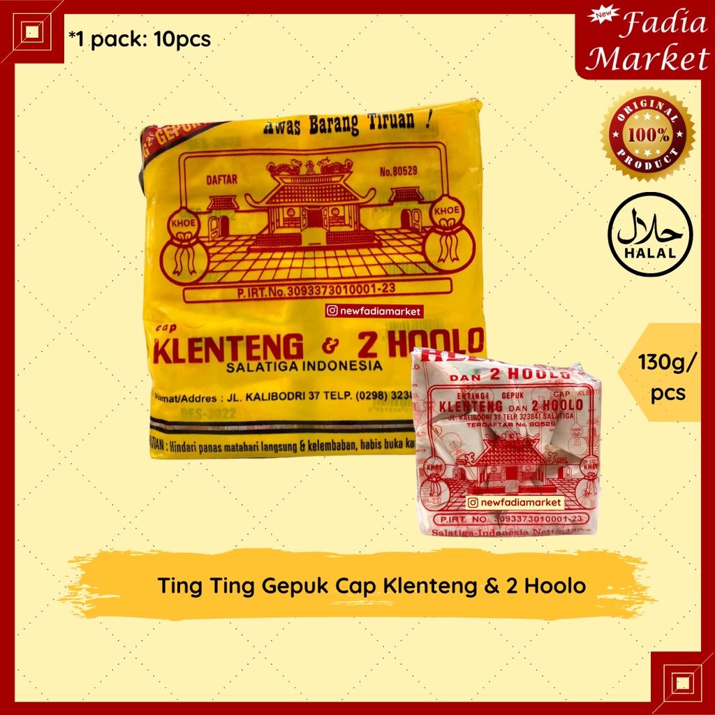 

Ting Ting Gepuk/Enting Enting Gepuk Cap Klenteng & 2 Hoolo 130g [dijual/pcs]