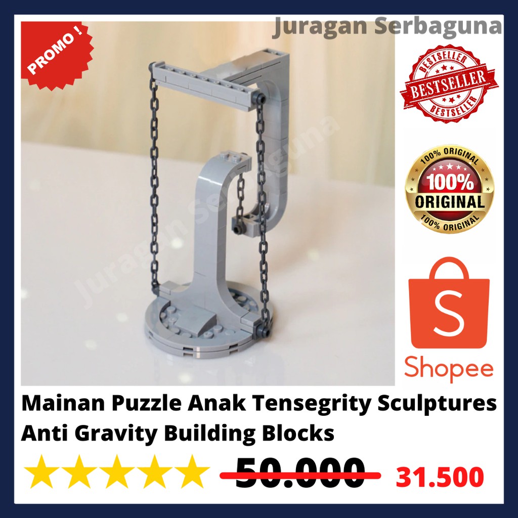 Mainan Puzzle Anak Tensegrity Sculptures Anti Gravity Building Blocks