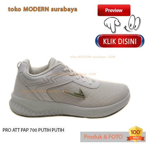 Sepatu olahraga anak sneakers kets PRO ATT PAP 700 PUTIH PUTIH