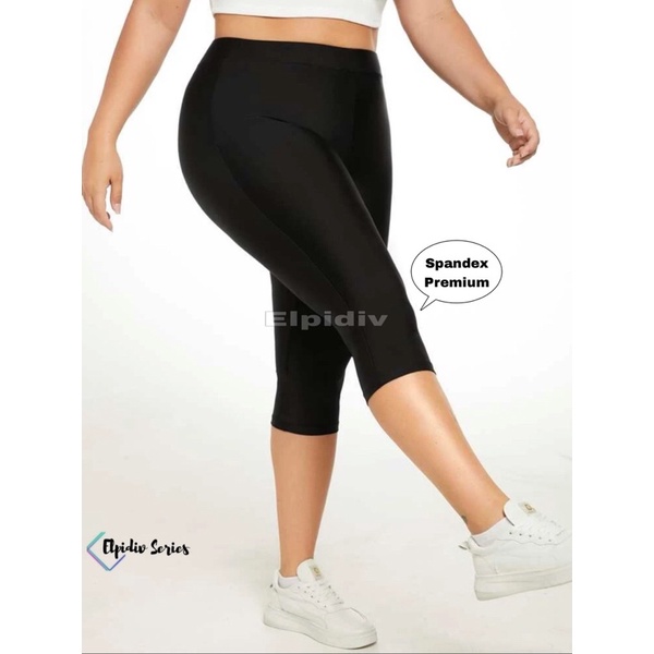 Legging Pendek Bahan Spandex 50kg-90kg Jumbo Big size 3/4