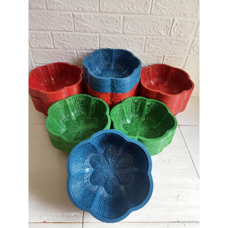 (12pc) wakul mawar waskom jaring mawar wakul plastik nasi wakul jaring souvenir hajatan murah keranj