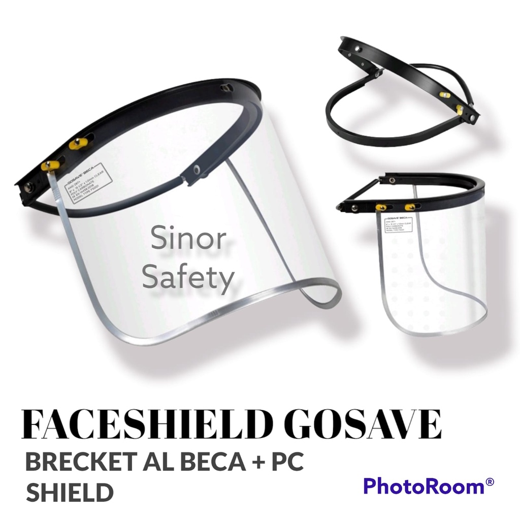 Face Sheild Pelindung Wajah Visor Face Sheild Plus Brecket Untuk Helm Proyek GOSAVE