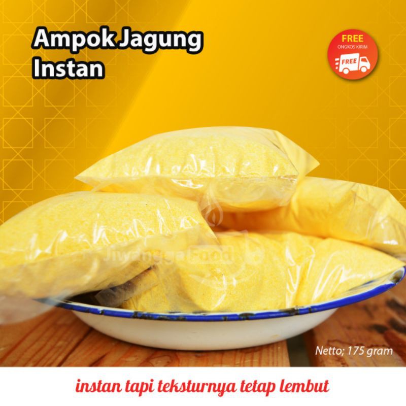 

ampok Jagung/Nasi Jagung/tepung jagung 170 G kemasan praktis harga murah dan berkwalitas