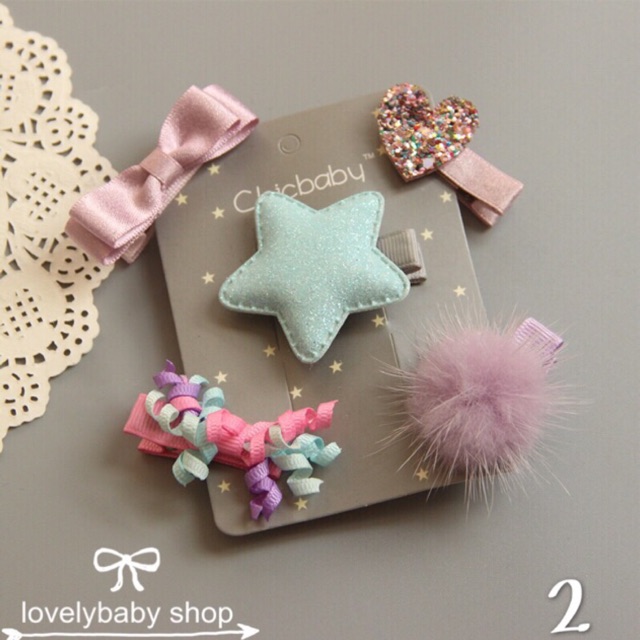 Lovely Korea Jepit rambut bayi jepitan rambut dewasa aksesories rambut jepit set kado ulangtahun