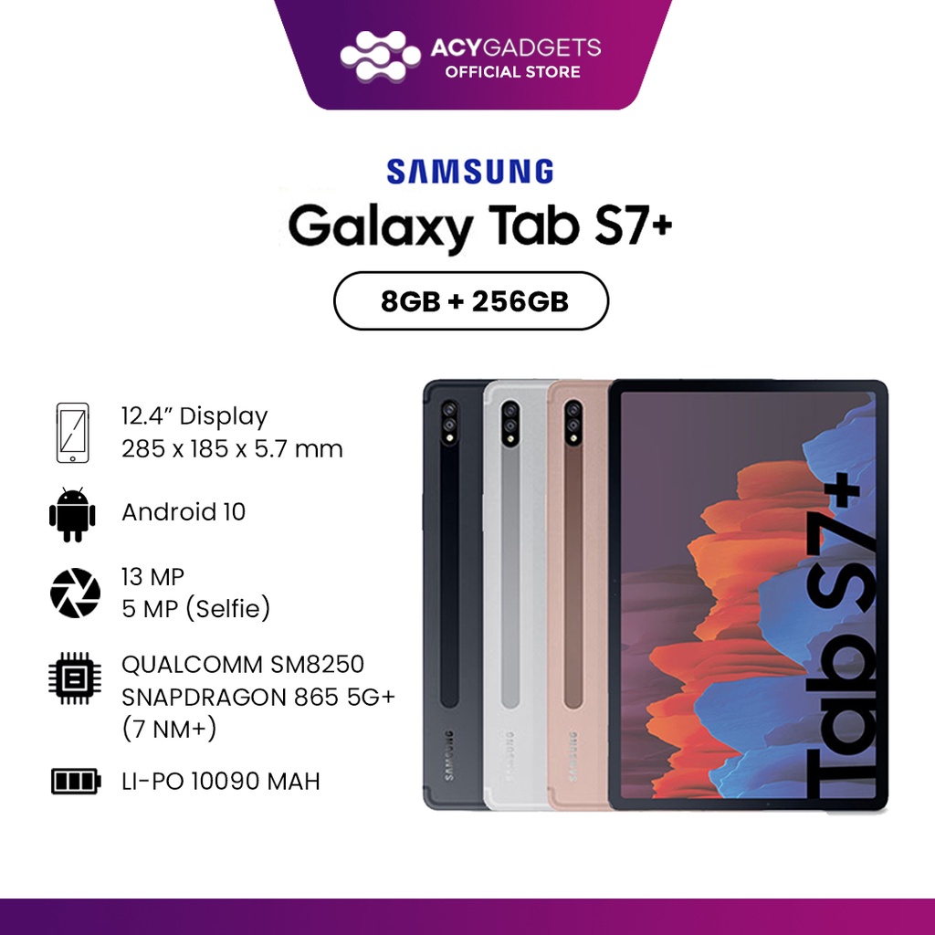 SAMSUNG GALAXY TAB S7 PLUS/TAB S7+ 8/256GB GARANSI RESMI SEIN