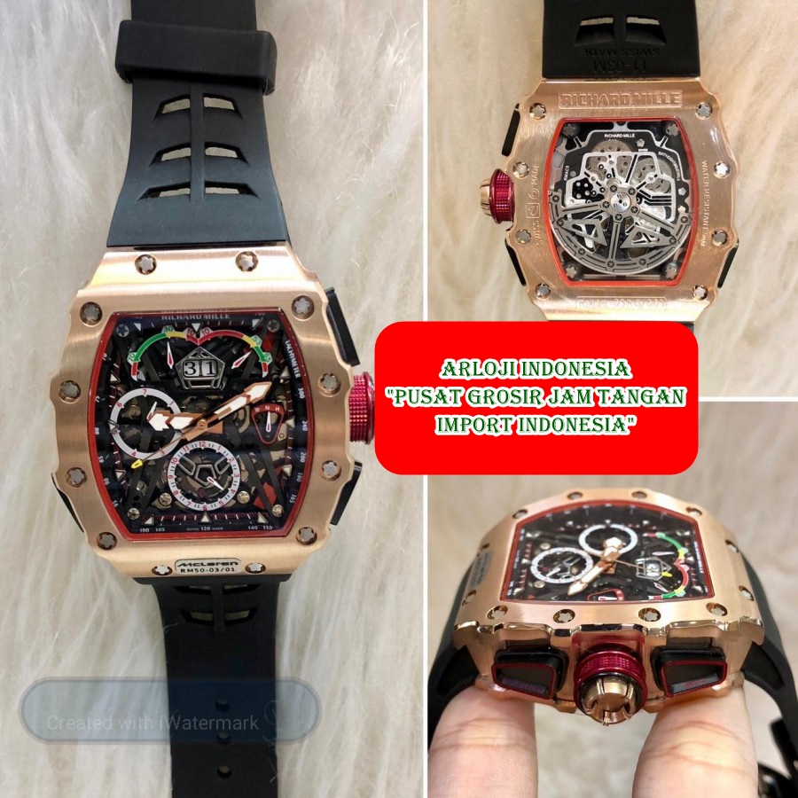 Hot Sale Jam Tangan Pria R1CH4RD M1LL3 RM50-03 McLaren Black Garansi 1th