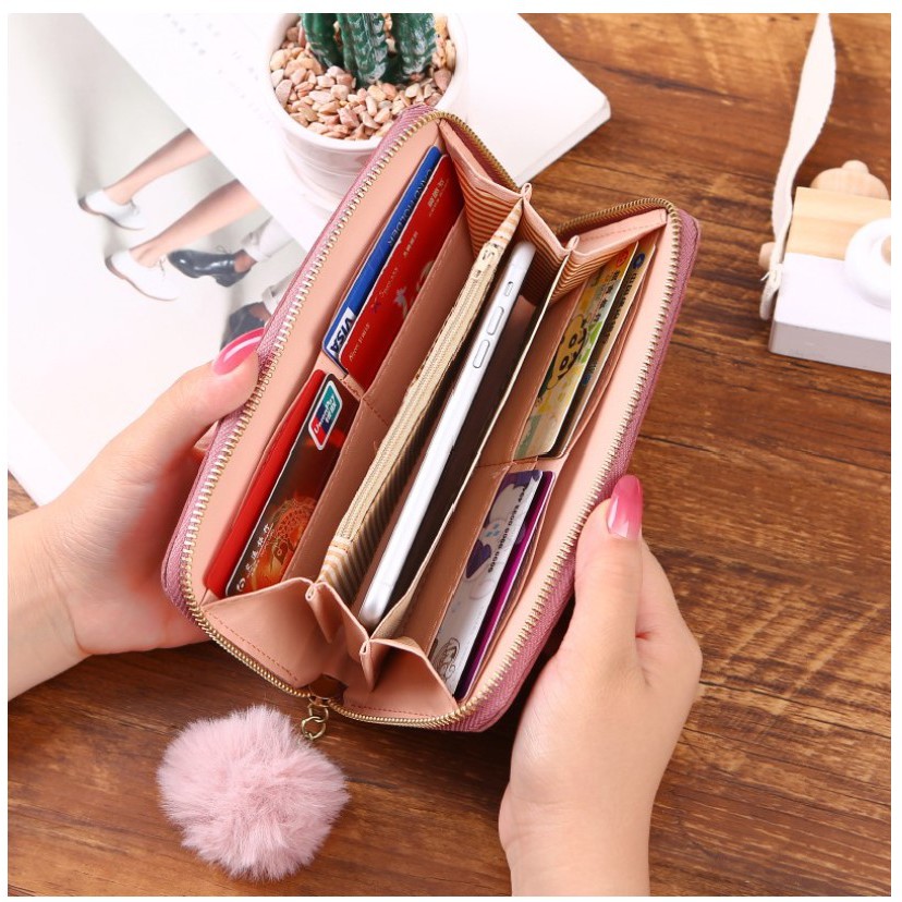 WBS - Dompet Wanita Koin / kartu Dompet Wanita Panjang Motif Bunga Daisy Korean Fashion / TF048-3