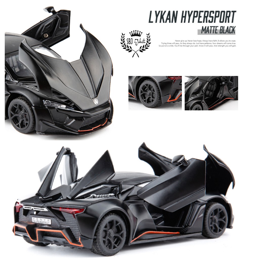 DIECAST MOBIL SUPERCAR LYKAN HYPERSPORT LYKAN FENYR 1:32 METAL SERIES