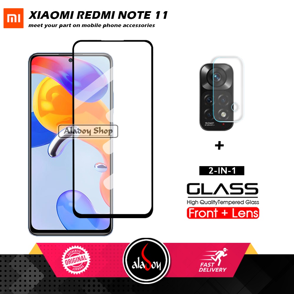 PAKET Tempered Glass Layar Xiaomi Redmi Note 11 Free Tempered Glass Camera