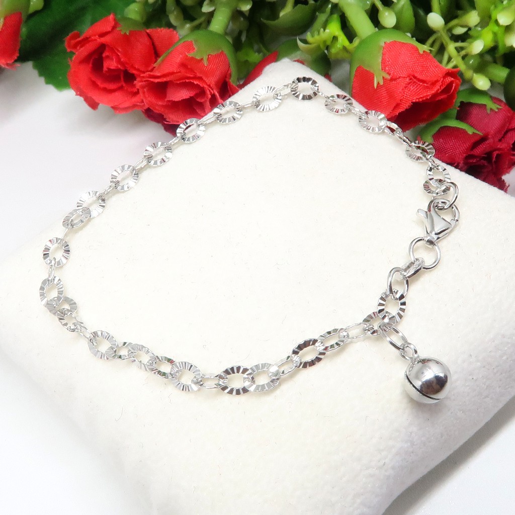 BCGT025 PERHIASAN GELANG NORI UKIR LONCENG PERAK SILVER 925 LAPIS EMAS