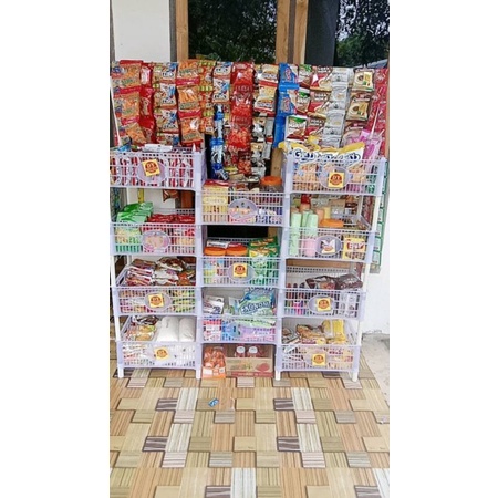 RAK WARUNG KERANJANG SUSUN RAK WARUNG RAK KOPI KERANJANG RAK SUSUN DAPUR Rak Dapur Keranjang Serbagu