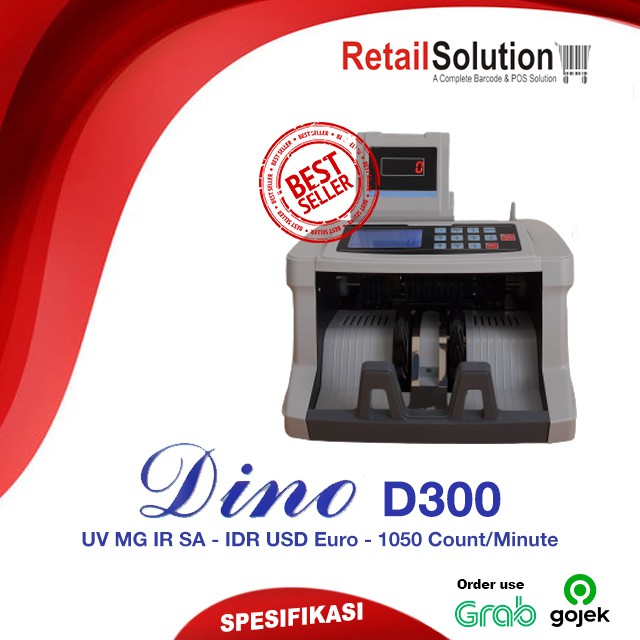 Dino D300 Money Counter - Mesin Penghitung Uang UV MG IR SA