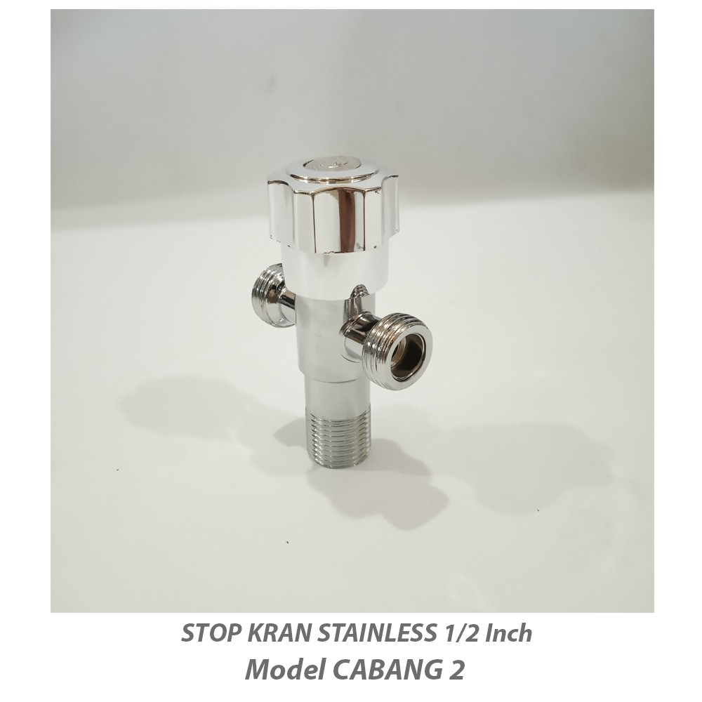 Stop Kran Kloset 2 Double Jet Shower Keran Bidet T Stainless Steel