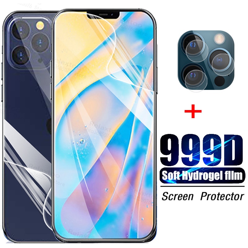Pelindung Layar Tempered Glass Hydrogel Untuk iPhone 11 12 Pro Max Mini 7 8 Plus X XS Max XR SE 2020 2022 SE3